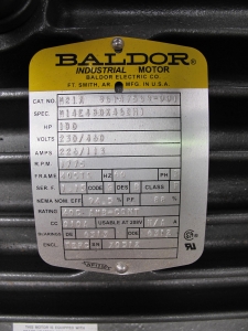 MOTOR, ELECTRIC TYPE, 100 HORSEPOWER, 460 VOLT ELEC RATING, 1776 RPM, 405TS FRAME, 113 FULL LOAD AMPS, TEFC ENCLOSURE. 2-240 W, 240 VOLTS SPACE HEATERS WIRED IN PARALLEL. ONLY TWO LEADS WIRED INTO THE TERMINAL BOX. PART # M4400TS (W-44) LOADING & HANDLING FEE $15-